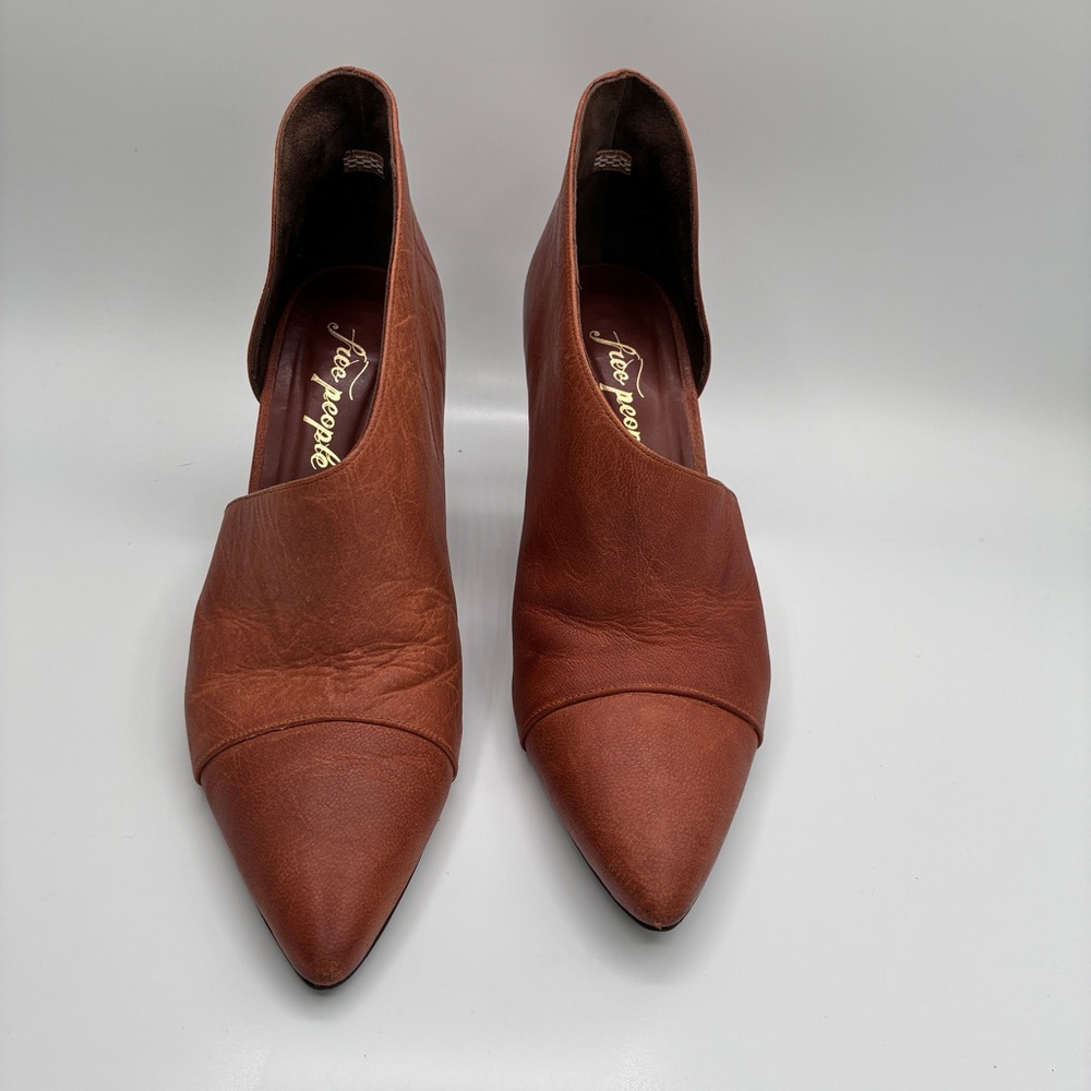 Free People Brown Leather Heels